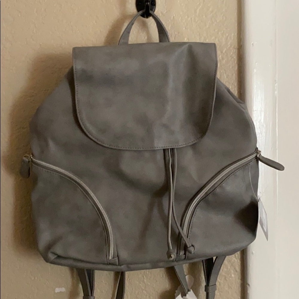 ULTA Faux Leather Gray Backpack